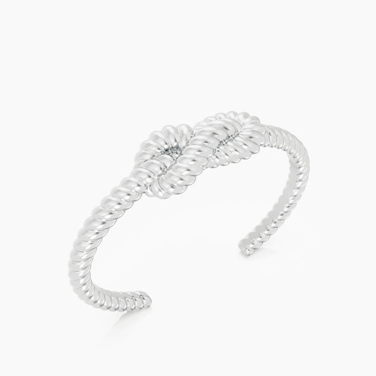 KNOT CUFF silver