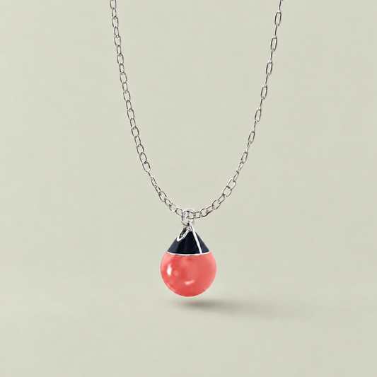 BUOY NECKLACE Silver – halskæde med sølvbelagt bøjevedhæng