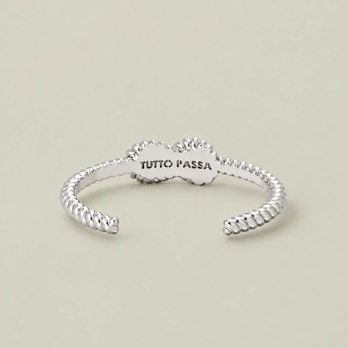 KNOT CUFF Silver – maritimt armbånd i genanvendt messing