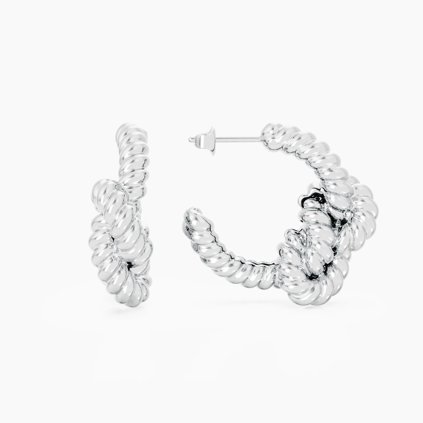 KNOT HOOPS silver
